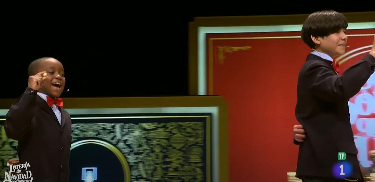 El momento en el que se ha salido 'el Gordo' de la Lotería de Navidad.