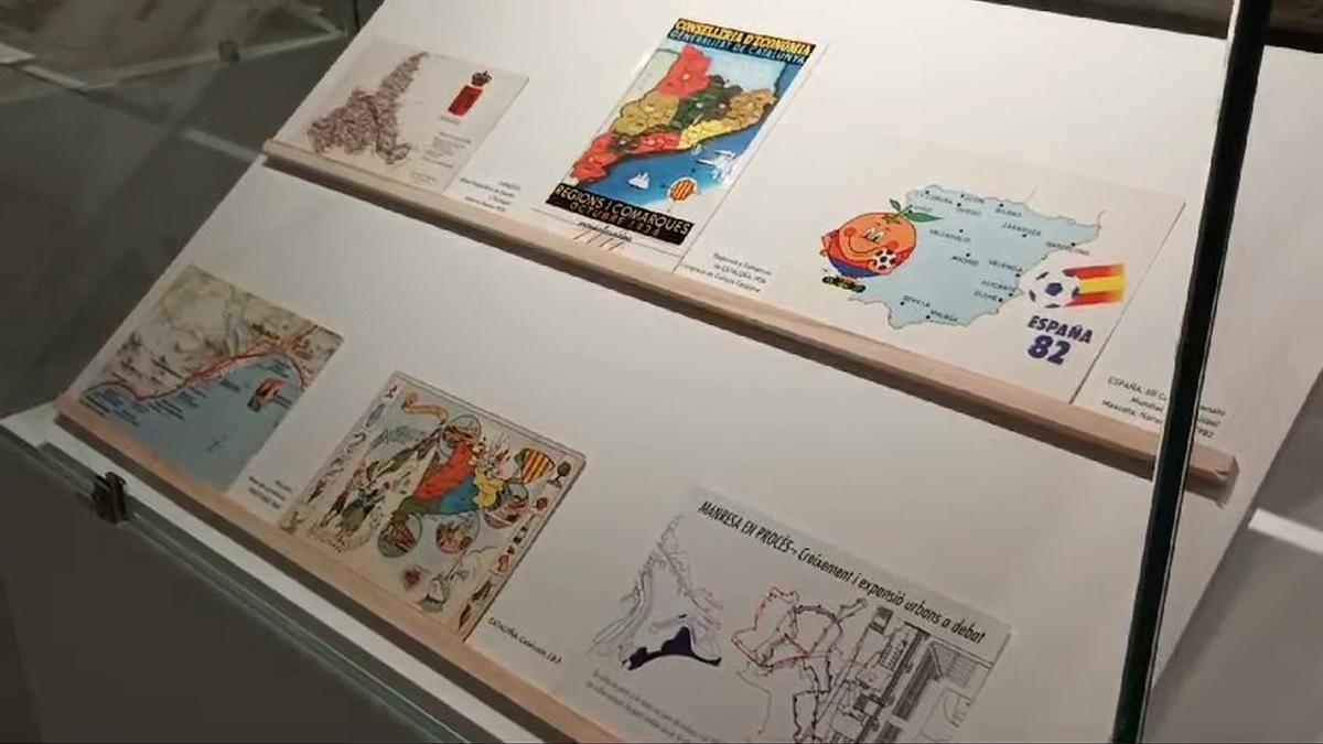 Imagen de la exposición 'La cartografía en las tarjetas postales', en el Museo Elder.