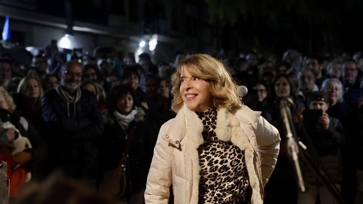Sole Giménez tras su actuación en Paiporta por la dana.