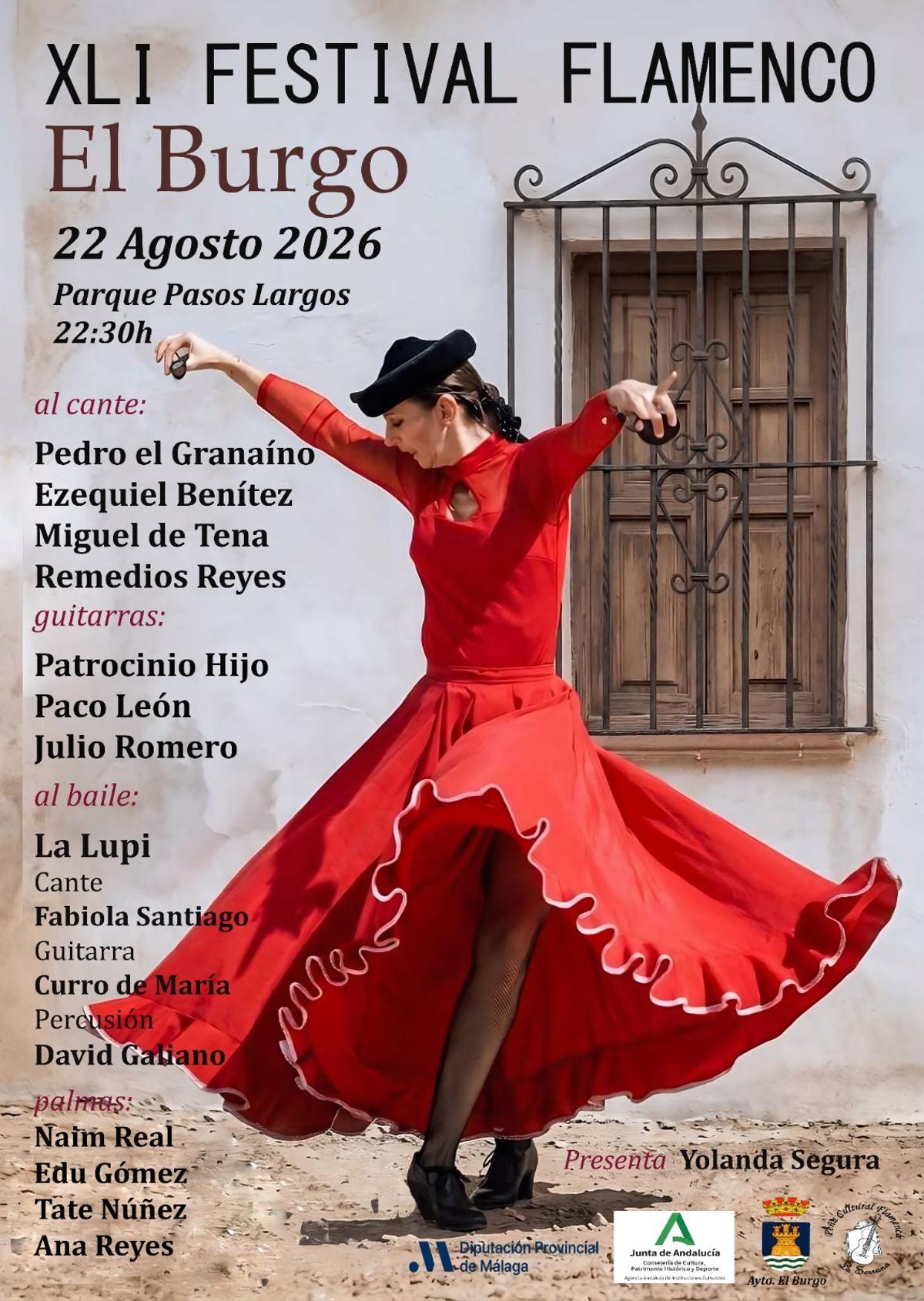 Cartel del XLI Festival Flamenco de El Burgo