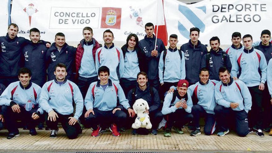 Los integrantes del Celta que compitieron ayer en Alcorcón. // @CeltaAtletismo