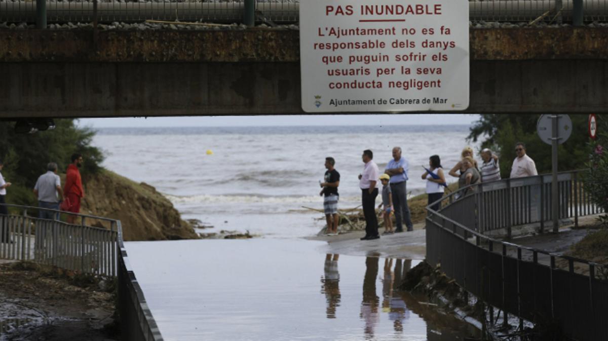 Efectes de la pluja a Vilassar de Mar i Cabrera de Mar.