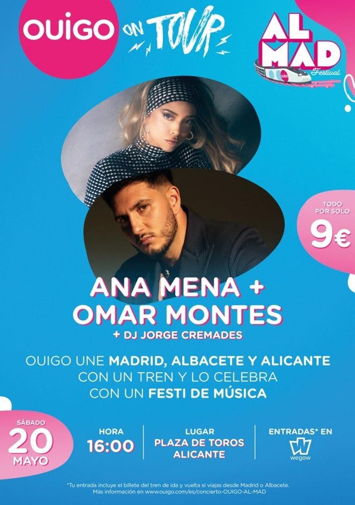 Regalos día de la madre: concierto de Ana Mena + Omar Montes