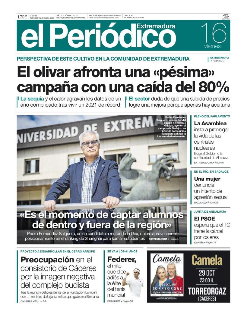 Consulta la portada correspondiente al día 16 de septiembre de 2022