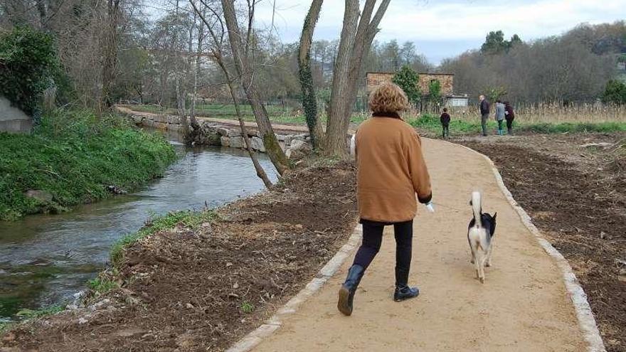 Nuevo tramo de la senda en el que se plantaron los manzanos. // FdV