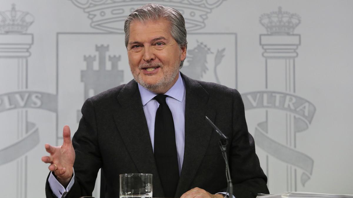 El ministro portavoz, Íñigo Sánchez de Vigo, durante la rueda de prensa del Consejo de Ministros.