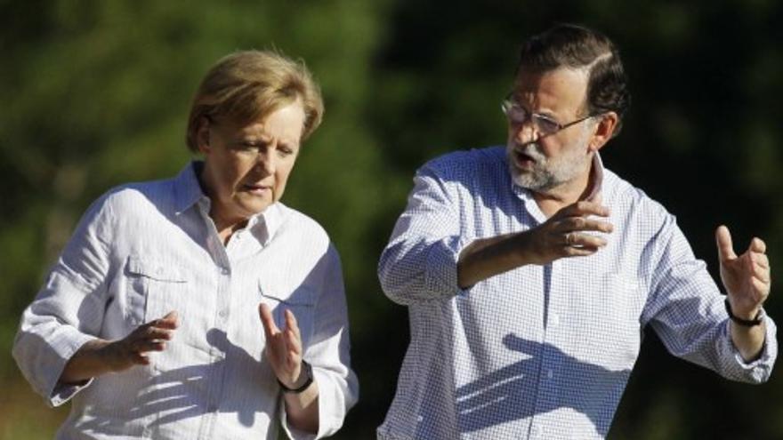 Merkel y Rajoy recorren el Camino de Santiago