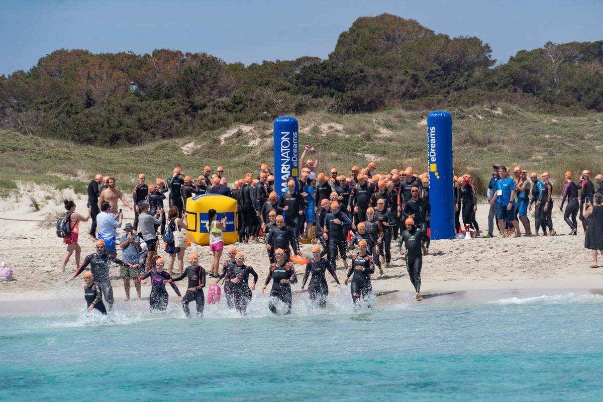 Más de 500 nadadores participan en la Marnaton eDreams Formentera by Baleària