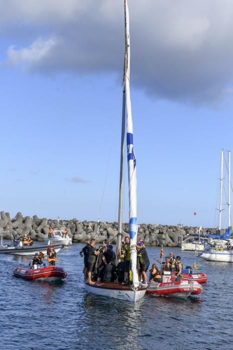 21-09-19 DEPORTES. BAHIA DEL PUERTO. LAS PALMAS DE GRAN CANARIA. Vela latina. Desempate Guanche-Tomás Morales por el título del Campeonato. Fotos: Juan Castro.  | 21/09/2019 | Fotógrafo: Juan Carlos Castro