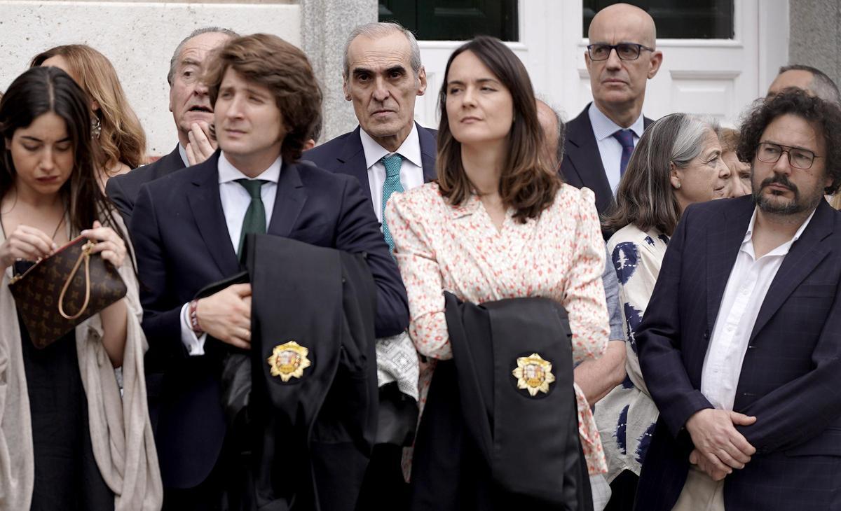 Alejandro Luzón en la protesta de jueces y fiscales celebrada en el Tribunal Supremo.
