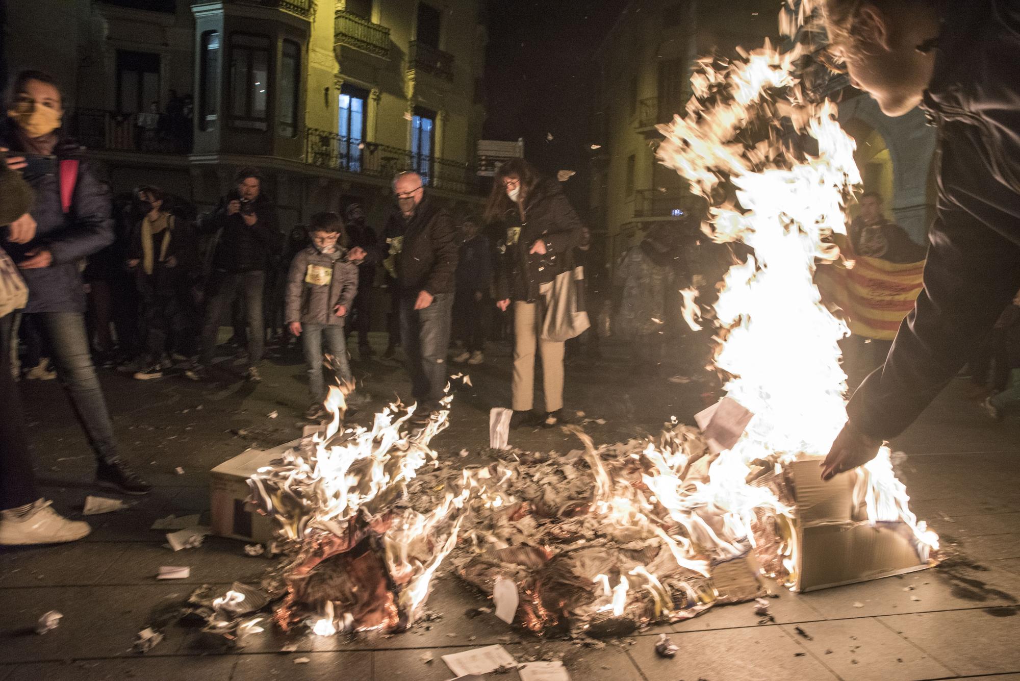 Manifestació a Manresa en defensa de l'escola en català