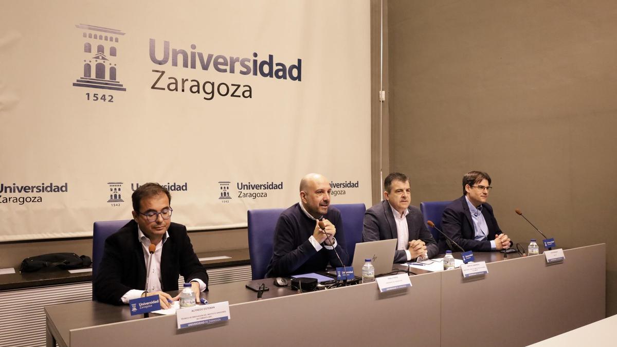 La presentación del programa de formación de Aragón EDIH, este lunes en la Universidad de Zaragoza.