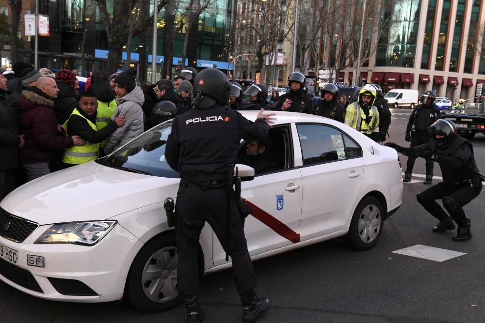 Huelga de taxis en Madrid