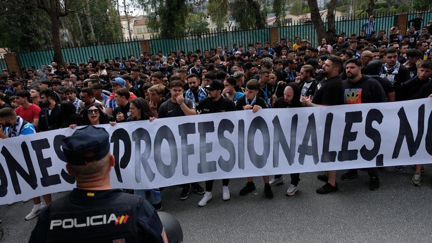 La afición prepara una protesta contra el "secuestro" del club para la previa del Málaga CF-Zaragoza