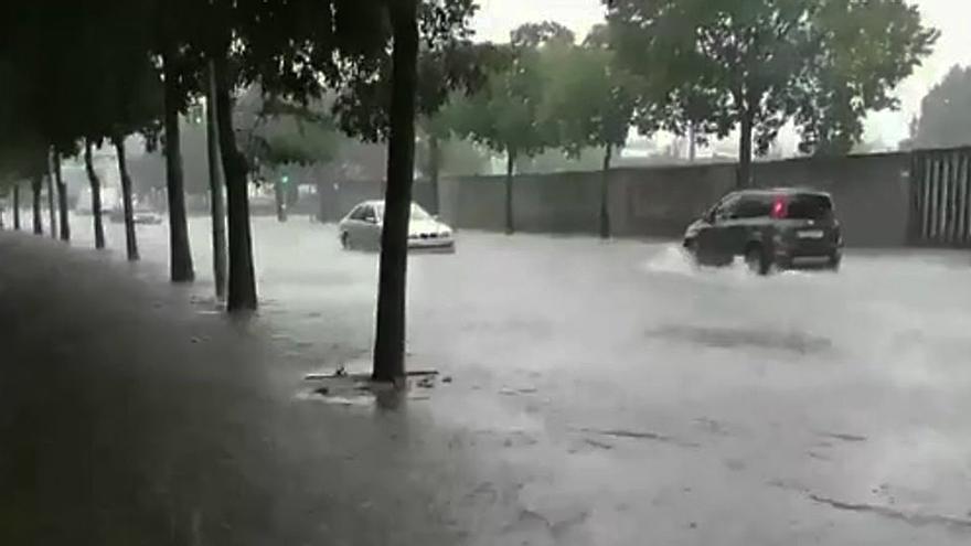Lluvia intensa en Girona