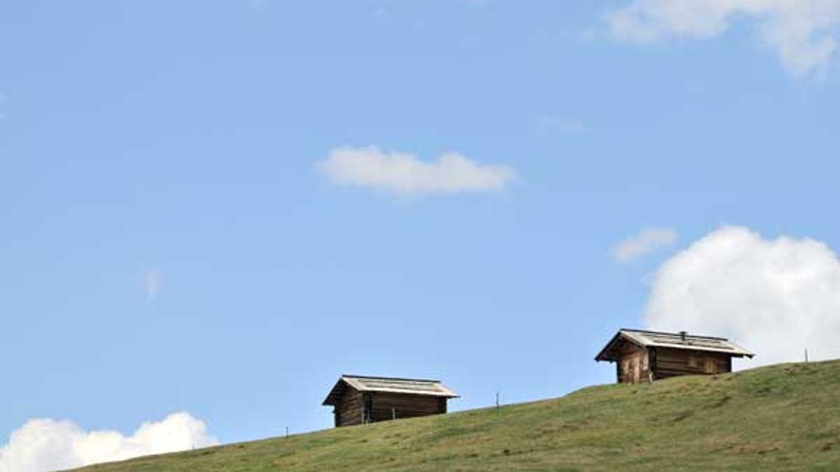 Cabañas en las que se refugian los pastores en Tirol del Sur.