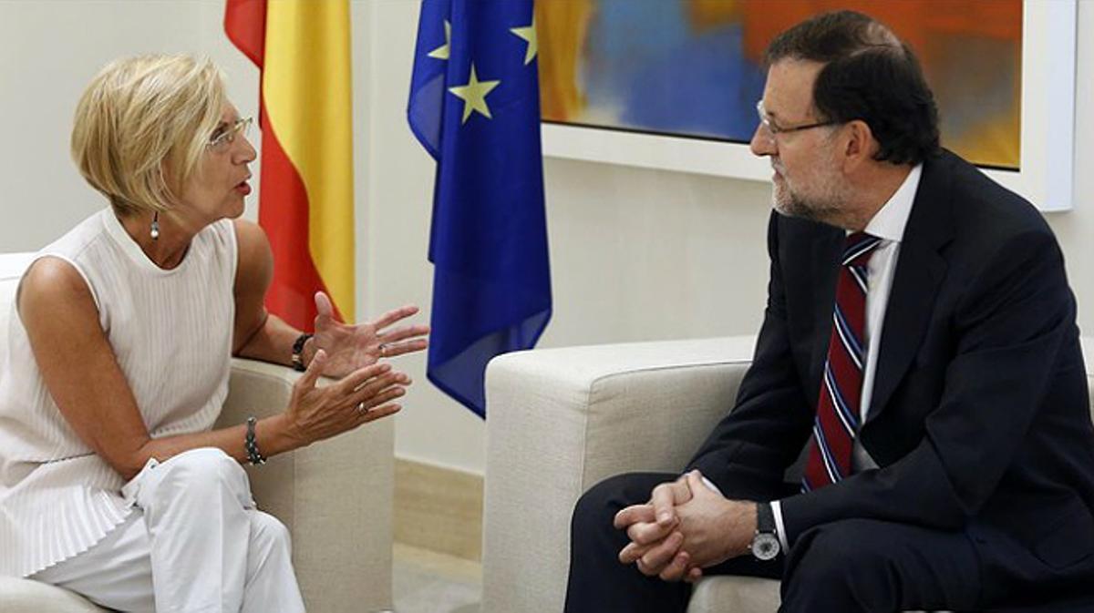 Rosa Díez, tranquil·la després de parlar amb Rajoy sobre Catalunya