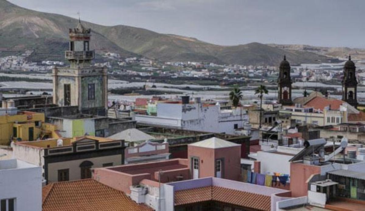 Vista del casco histórico de Santa María de Guía.