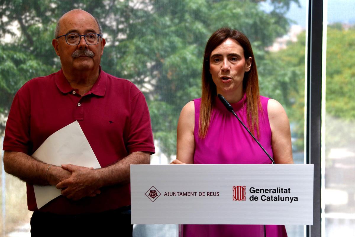 La alcaldesa de Reus, Sandra Guaita (PSC), anunciando el cambio del proyecto de la estación de autobuses y la reforma del entorno del Carrilet.