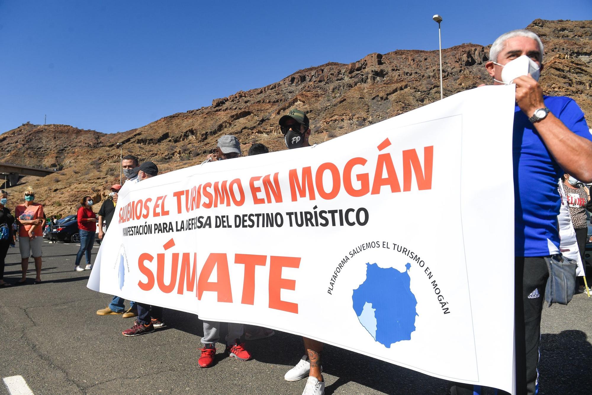 Marcha pro-turismo en Mogán