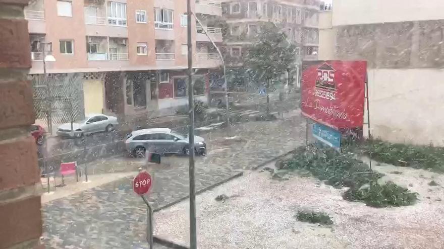 Nieva en el Pilar de la Horadada