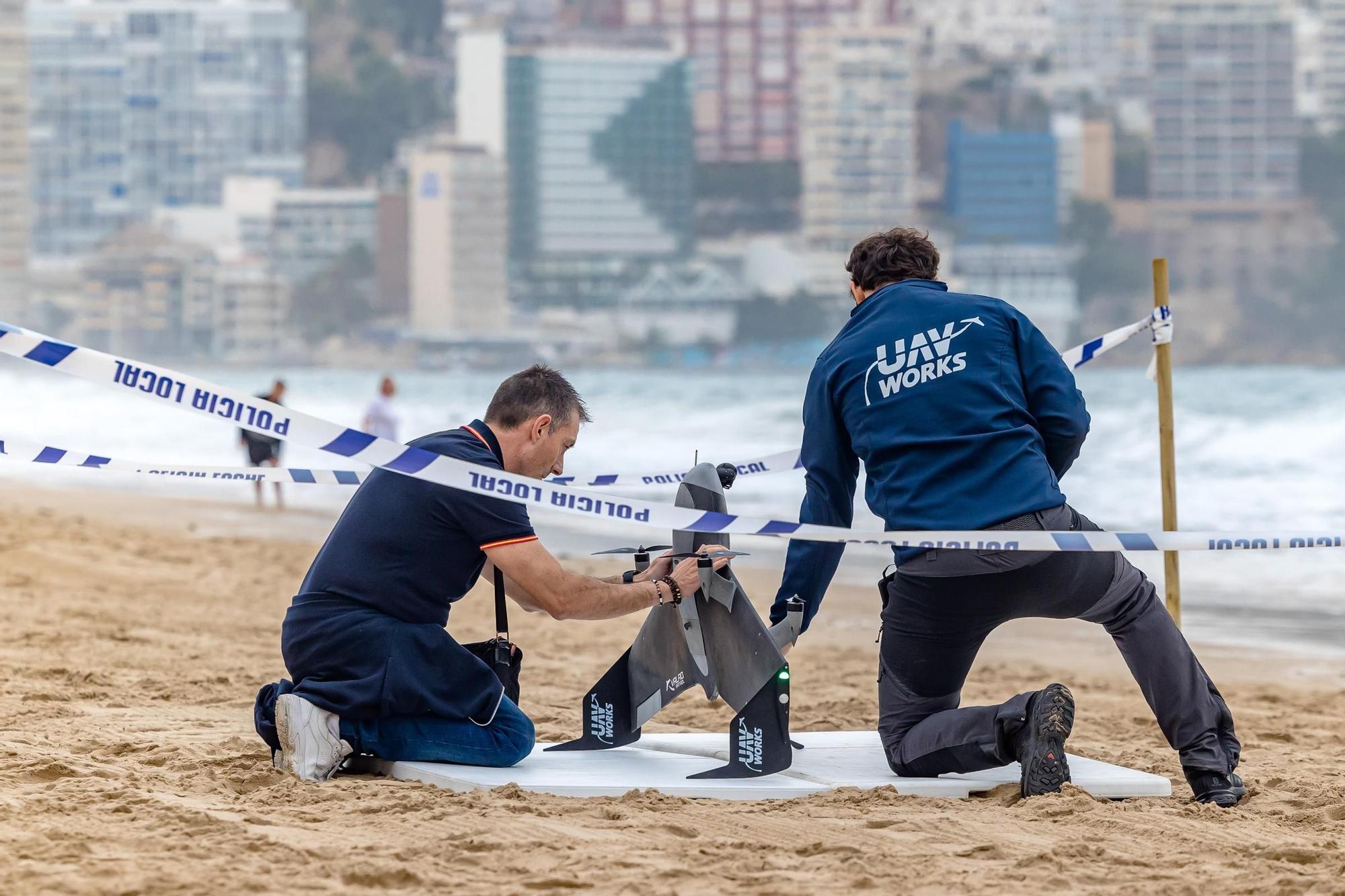 Prueba para gestionar el vuelo masivo de drones en Benidorm