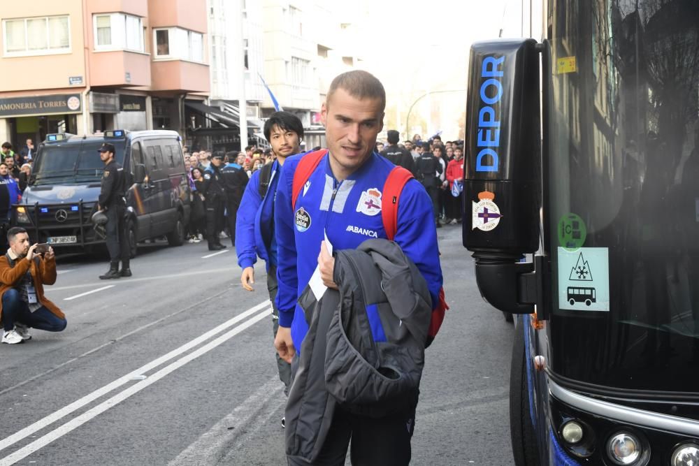 Llegada a Riazor antes del Dépor-Las Palmas