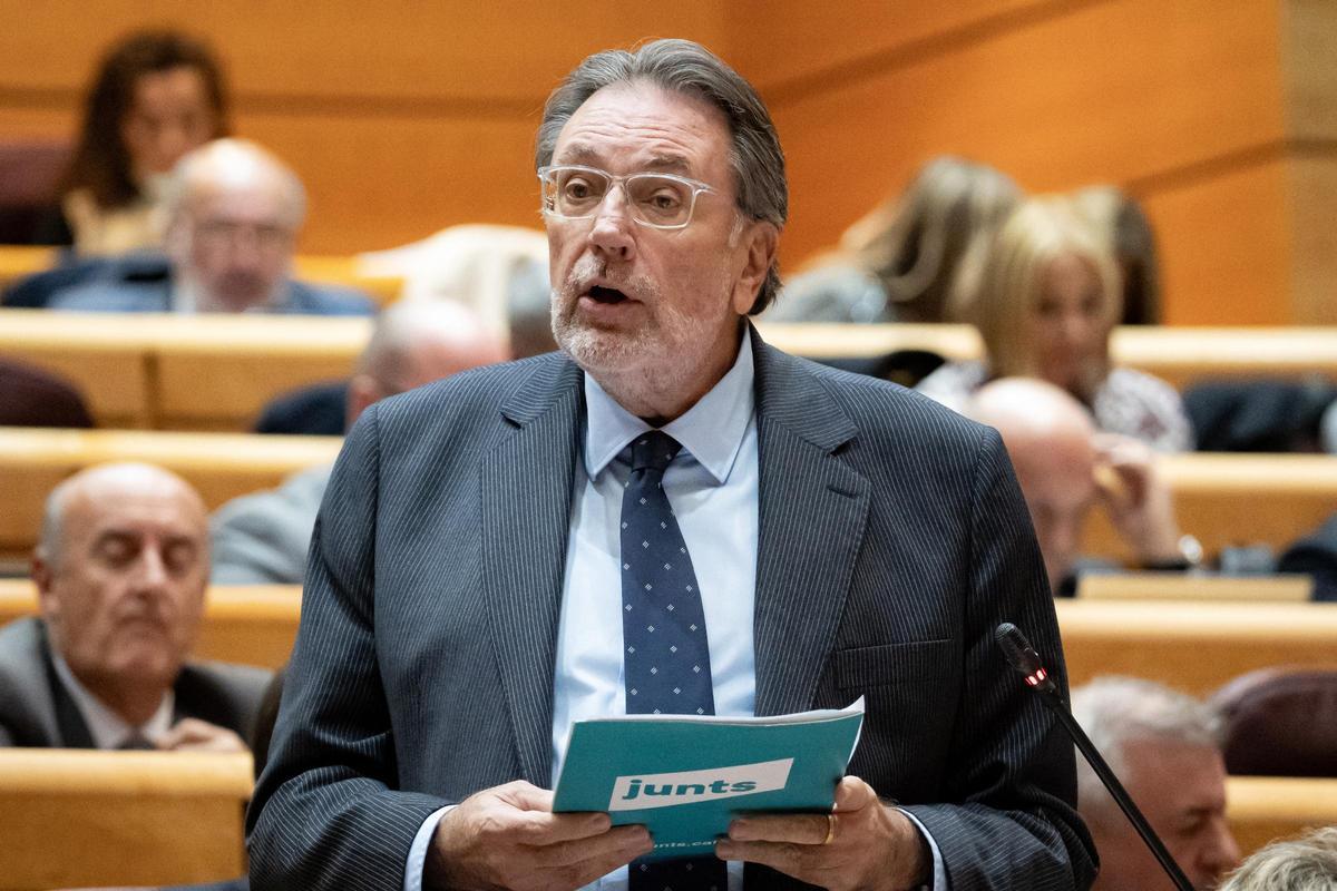 Archivo - El senador de Junts, Josep Lluís Cleries, interviene durante una sesión plenaria, en el Senado, a 12 de diciembre de 2023, en Madrid (España)