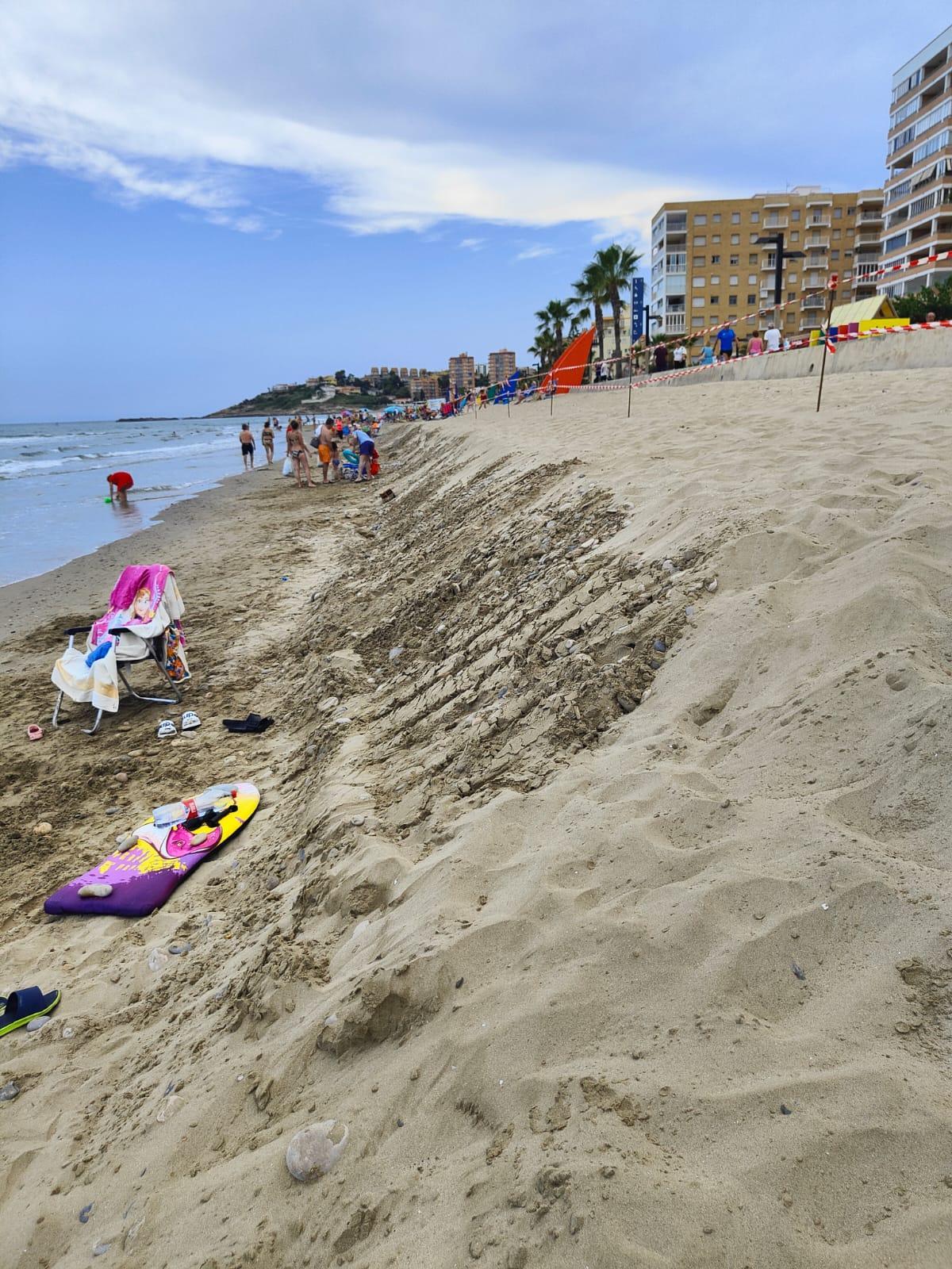 Estado actual de la playa Morro de Gos de Orpesa.