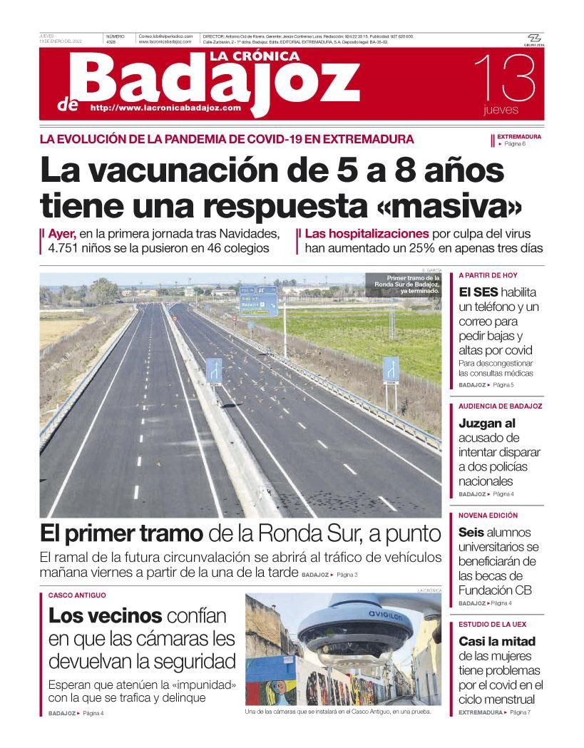 Consulta la portada correspondiente al día 13 de enero del 2022