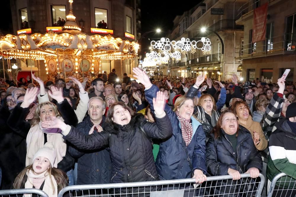 El apagado del alumbrado de la Navidad de Vigo, en imágenes. // José Lores