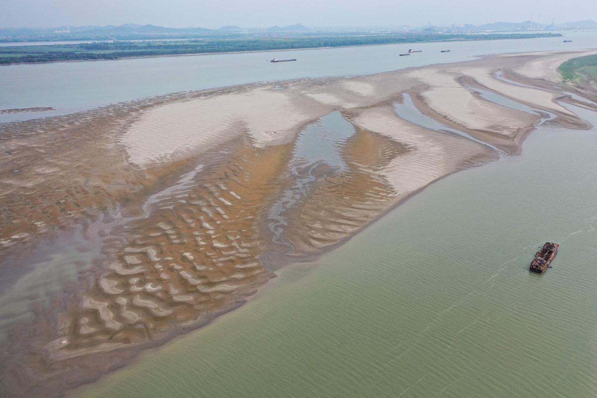 Sequía histórica en el río Yangtze, en China