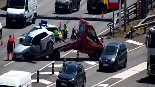 Colapsada la salida de Barcelona hacia el Vallès por un accidente