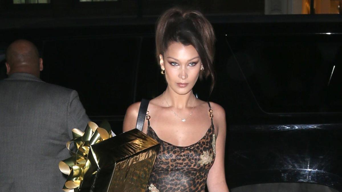 Bella Hadid, con bien de leopardo para el cumple de Gigi