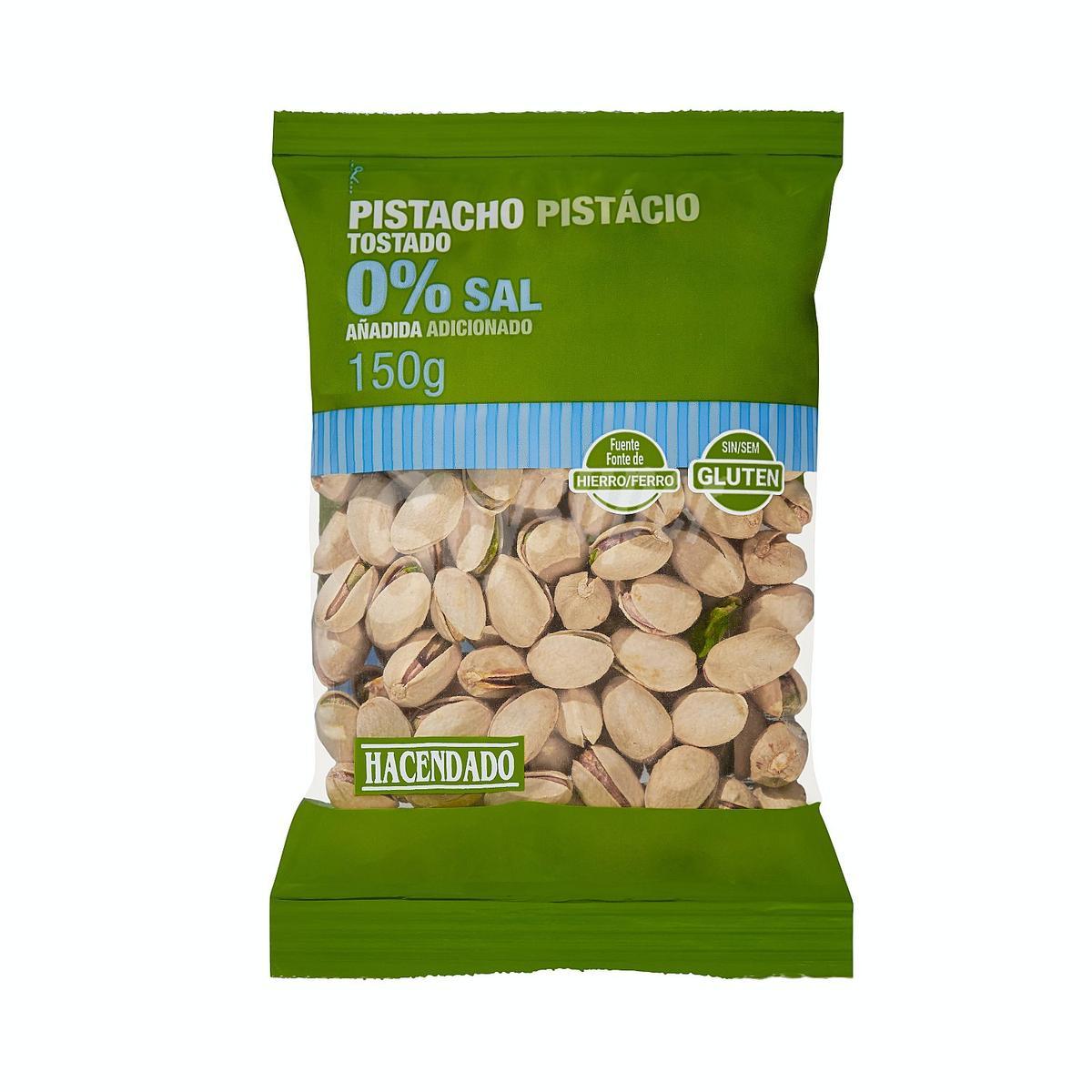 Pistacho tostado sin sal de Mercadona.