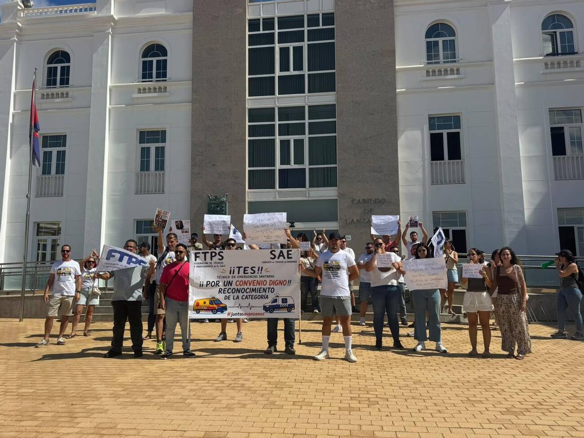 Nueva protesta de Técnicos en Emergencias Sanitarias en Lanzarote