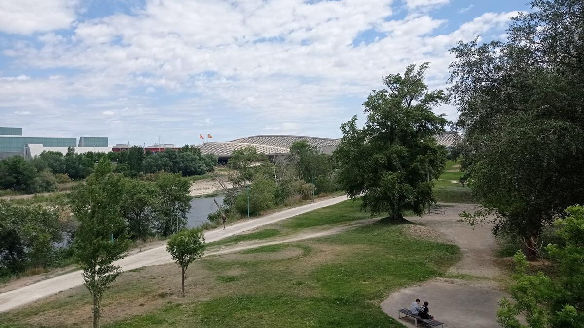 Ribera del Ebro, desde el puente del Tercer Milenio