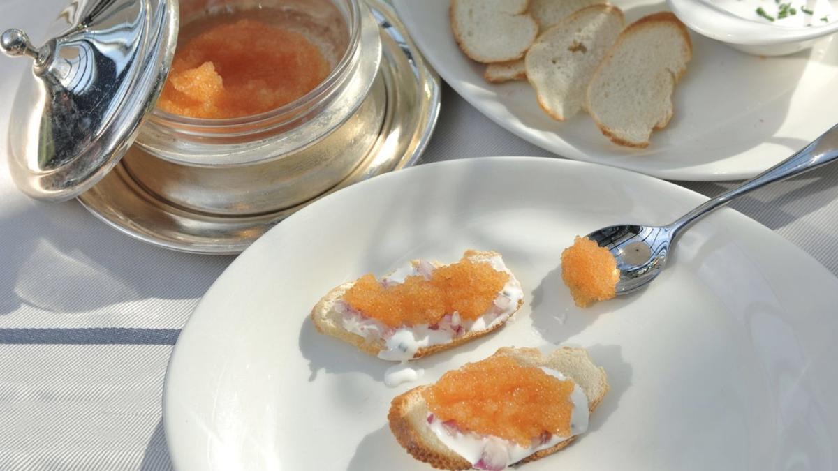 El 'caviar' sueco de Cabaña Marconi.
