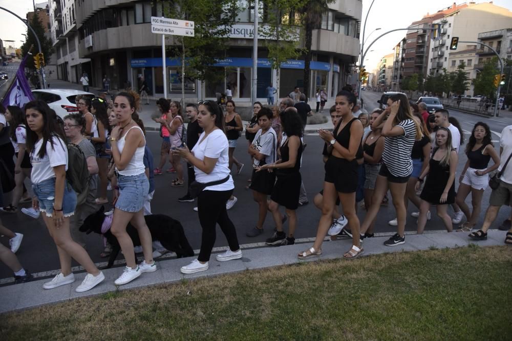 Manifestació a Manresa en contra de la violació d'