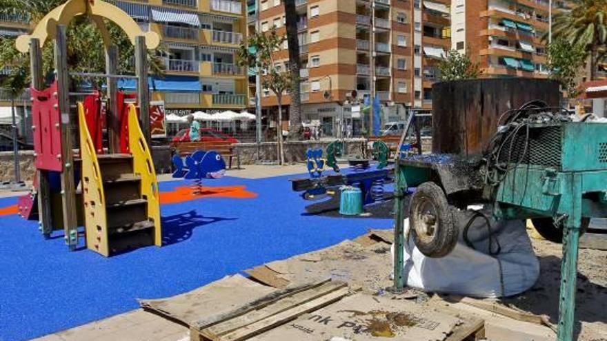 Tramo de la plaza de la Concordia, ayer, aún en obras.