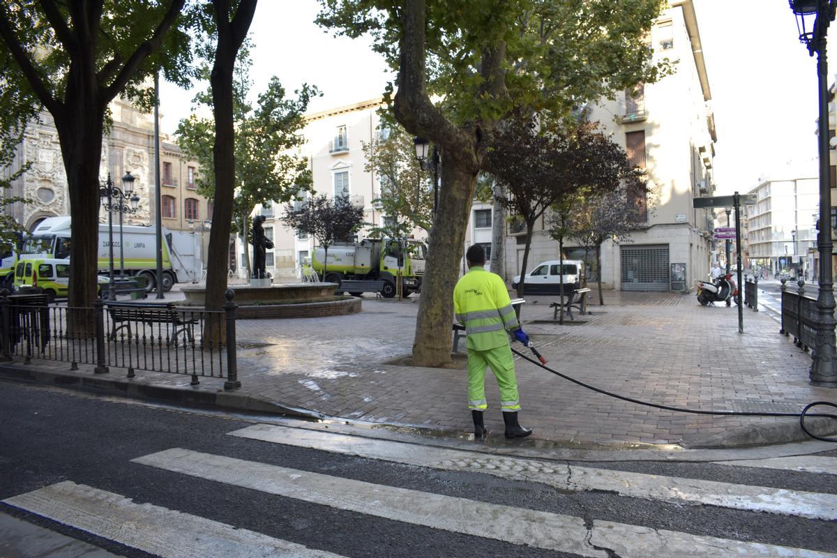 El hotel Catalonia sufre daños tras los disturbios en la madrugada del Pilar