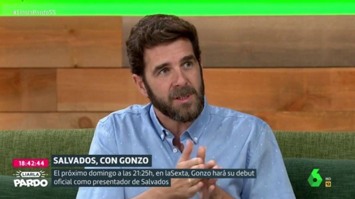 Gonzo, nuevo presentador de 'Salvados', en el plató de 'Liarla Pardo'