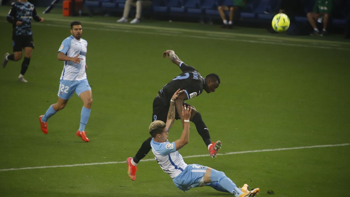 Partido de la Liga Smartbank entre el Málaga CF y el Almería