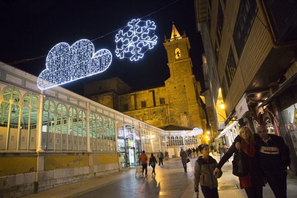 Luces navideñas en Oviedo