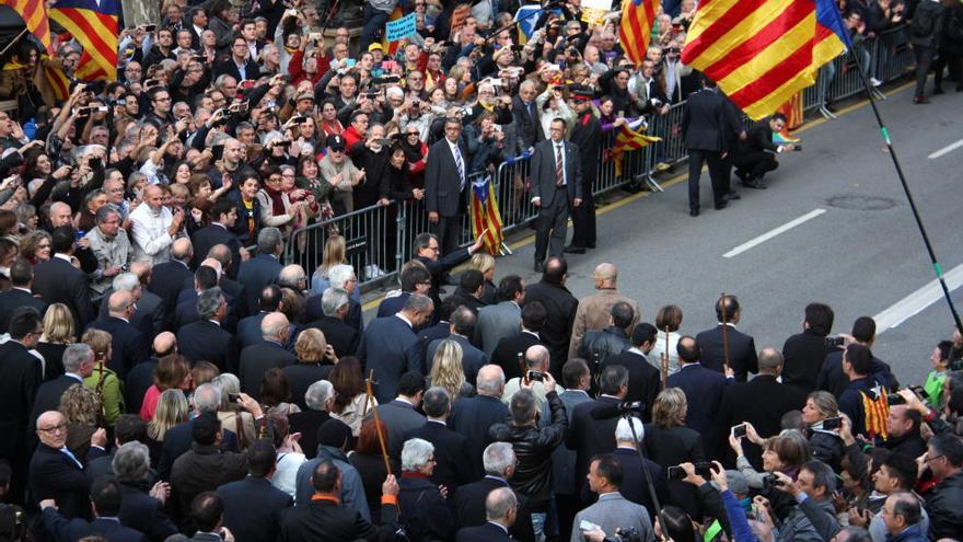 El president Mas de camí cap a la seu del TSJC.