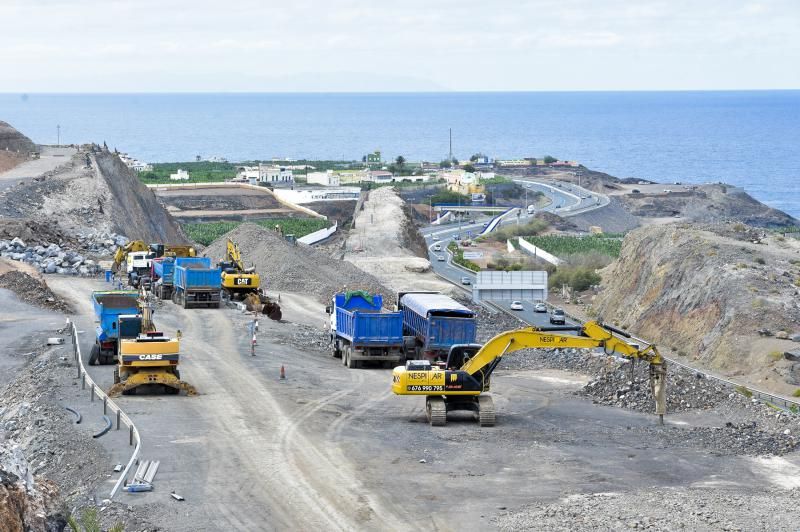 Panorámica de las obras de la circunvalación en el enlace con la autovía del norte