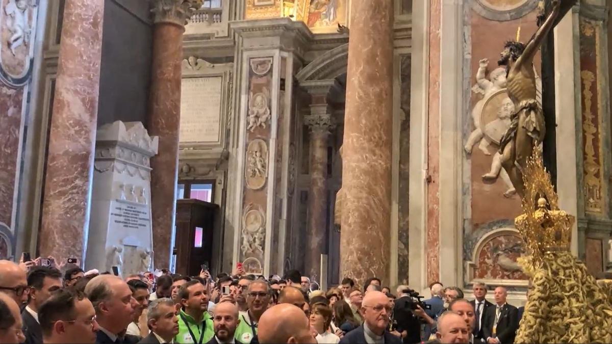 Peregrinación a la capilla donde se encuentra la Virgen de la Esperanza
