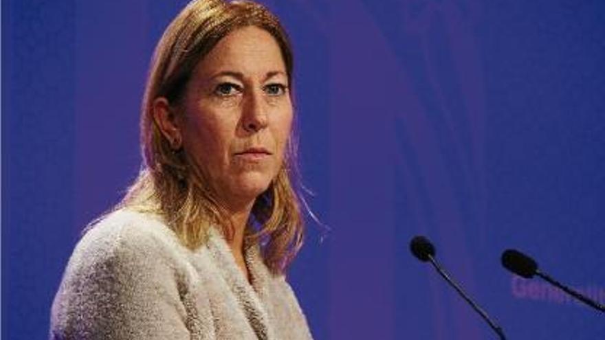 La consellera de Presidència de la Generalitat, Neus Munté, durant una compareixença.