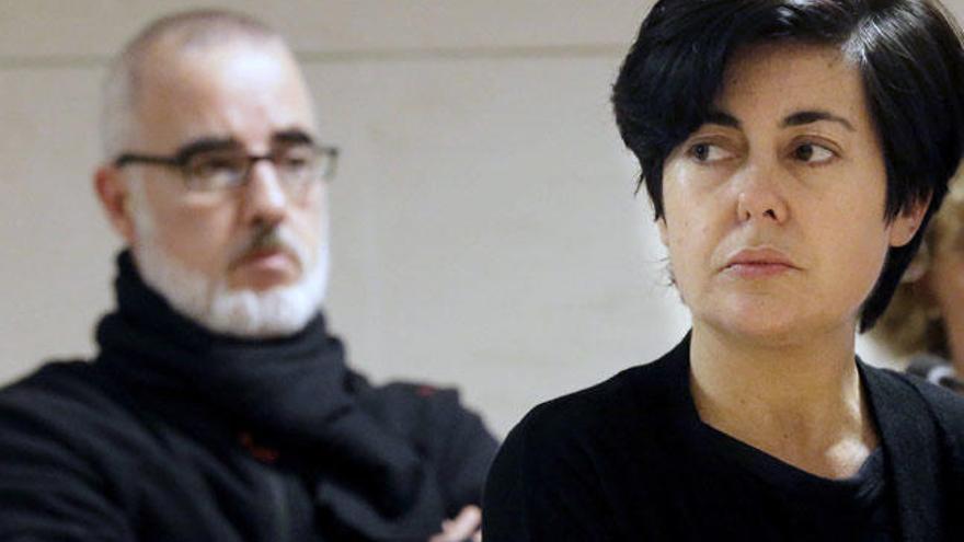 Rosario Porto y Alfonso Basterra, durante el juicio // EFE