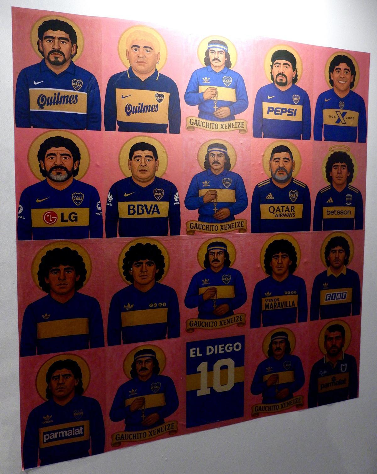 Diferentes imágenes de Diego Maradona.